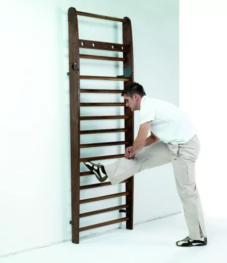 NOHRD Wallbars Sprossenwand Nussbaum, 14 Sprossen