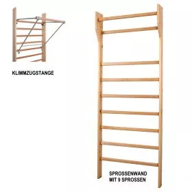 Sprossenwand 210x80 cm (9 Sprossen)